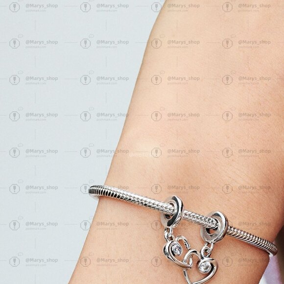 Pandora Forever & Always Splittable Dangle Charm - Picture 5 of 6